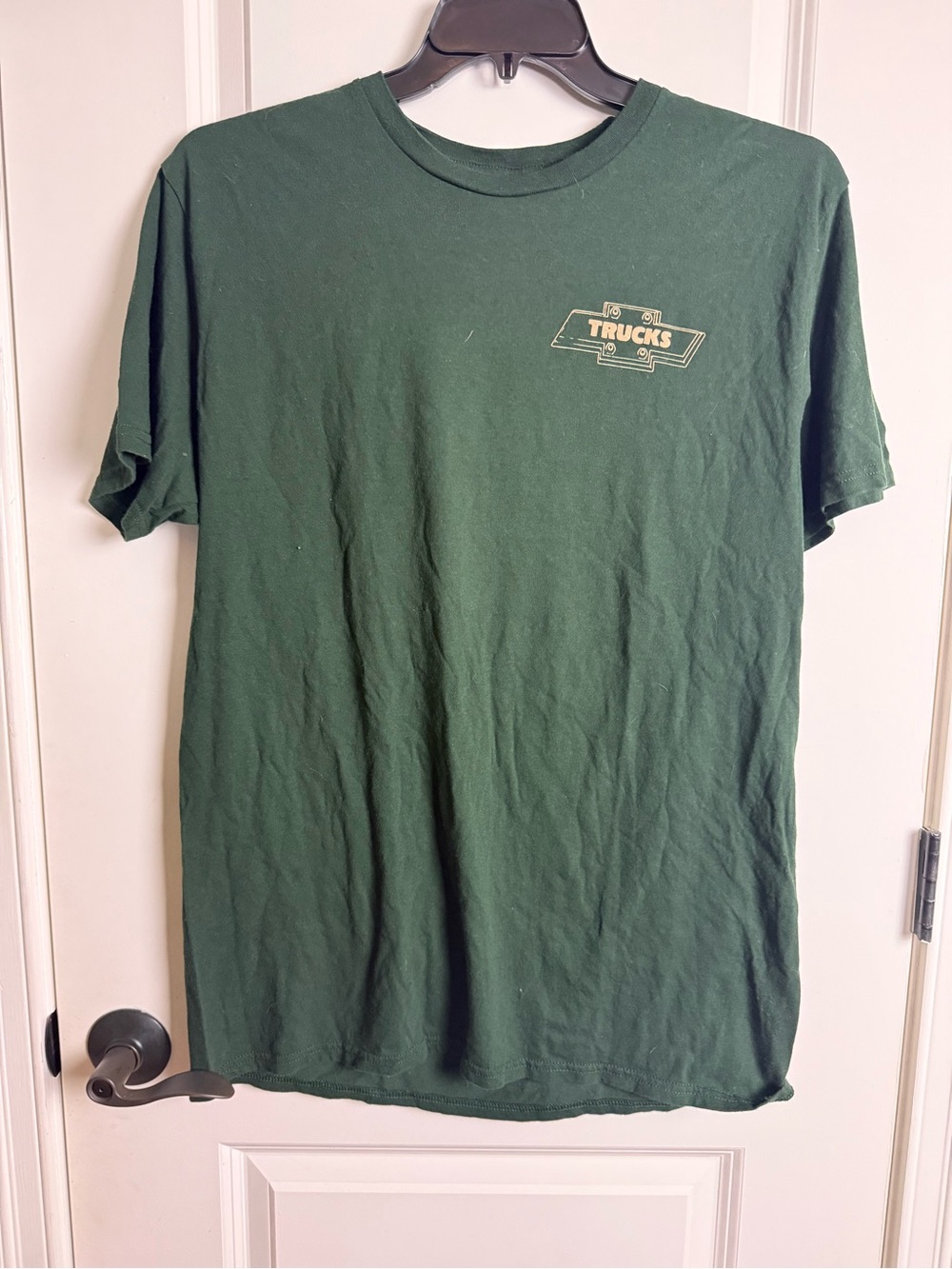 Men's Dark Green 'Trucks' Graphic Crewneck T-Shirt